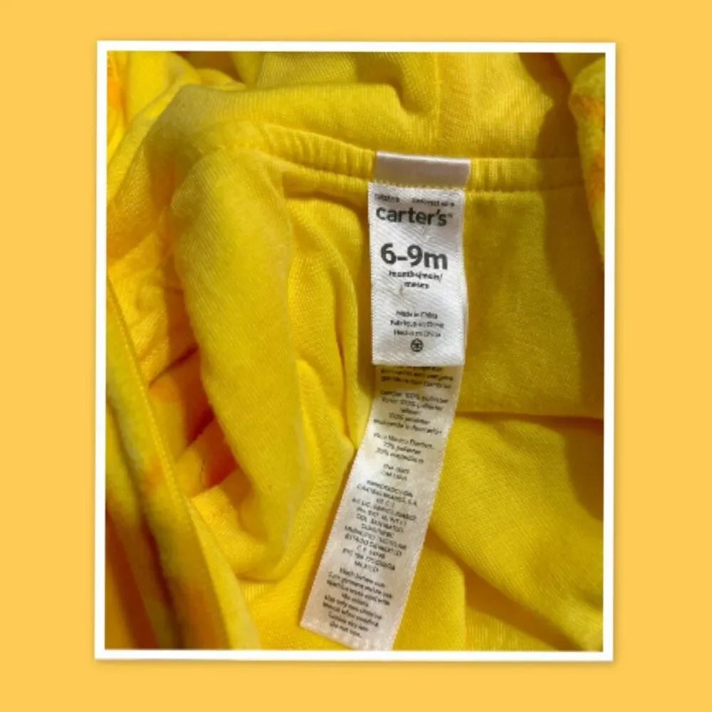 Carter's Yellow Plush Fleece Pineapple Costume ~ Size 6-9 Months
